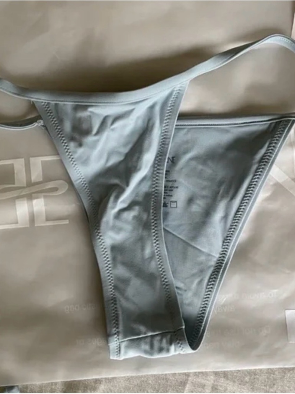 Eterne Powder Blue Triangle String Bikini - Picture 3 of 6